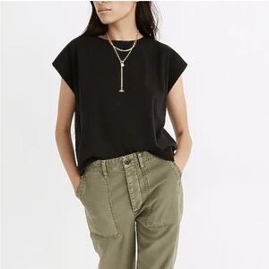 Madewell Black Muscle Top